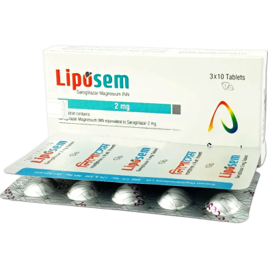 Liposem 2 mg Tablet 10's Strip image