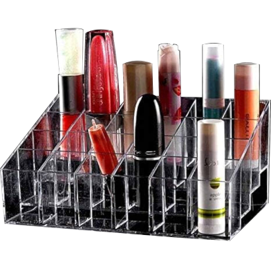 Lipstick Shelf Organizer Transparent Makeup Stand for Lipstick Lip Gloss image