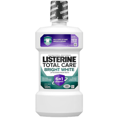 Listerine Healthy B. Natural Lemon and Salt Mouthwash 500 ml image