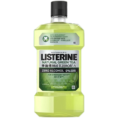 Listerine Natural Green Tea Zero Alcohol Mouthwash 500 ml image