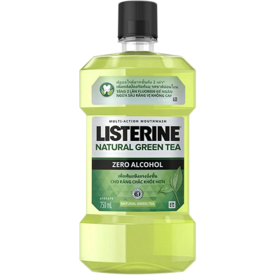 Listerine Natural Green Tea Zero Alcohol Mouthwash 750 ml image