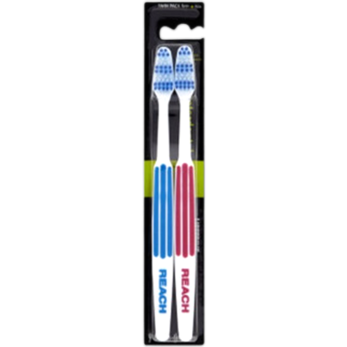 Listerine Reach Twin Pack Medium Tooth Brush image