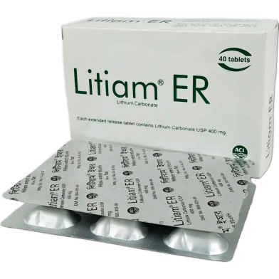 Litiam Er 400 mg Tablet 8's Strip image