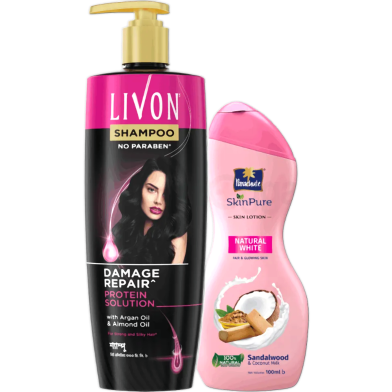 Livon Anti Hairfall Protein Shampoo 300ml (FREE Parachute SkinPure Skin Lotion Natural White 100ml) image