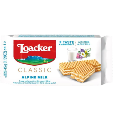 Loacker Classic Alpine Milk Wafers 45gm image