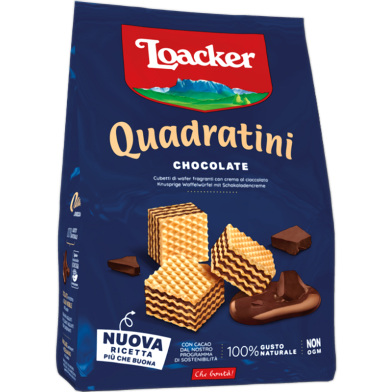 Loacker Quadratini Chocolate Bite Size Wafer 125gm image