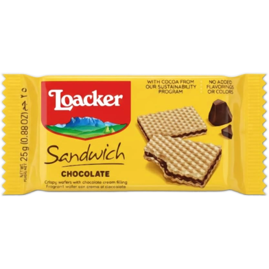Loacker Sandwich Chocolate Crispy Wafers 25gm image