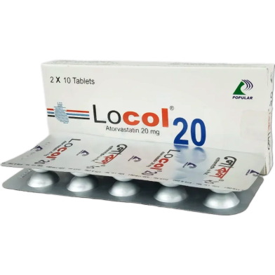 Locol 20 mg Tablet 10's strip image
