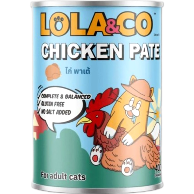 Lola and Co Cat Can Food - Chicken Pate 400g | Adult Cat Wet Food image