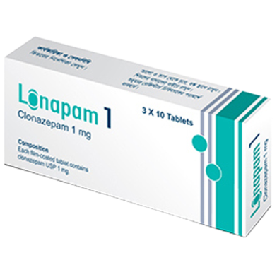 Lonapam 1 mg Tablet 10's strip image