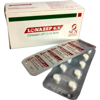 Lonazep 0.5 mg Tablet 10's Strip image