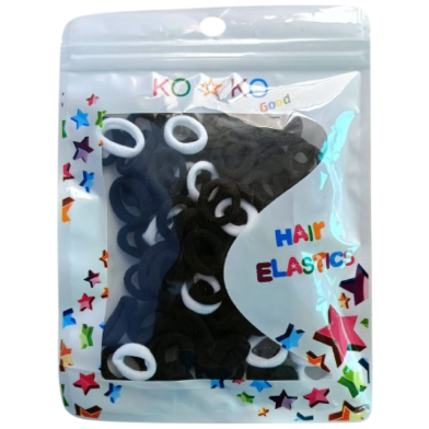 Long Lasting Rubber Hair Band, 100 Pcs, Mixed Color image