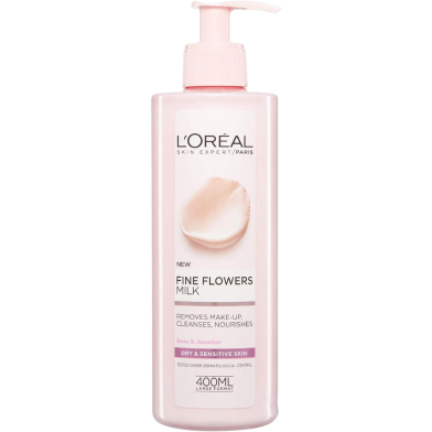 Loreal Fine Flowers Milk Cl.N Make-Up Remover Pump 400 ml image