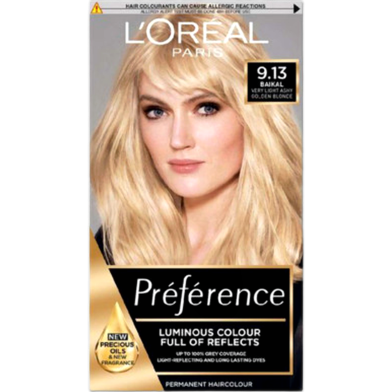 Loreal Hair Color Preference - 9.13 Baikal Very Light ASH Golden Blonde image