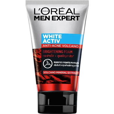 Loreal Men Expert White Activ Anti-Acne Volcano Brightening Foam – 100ml image