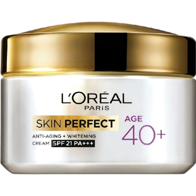 Loreal Paris Skin Perfect Anti Aging Whitening Cream Age 40 Plus SPF21 PA Plus Plus Plus 50gm image