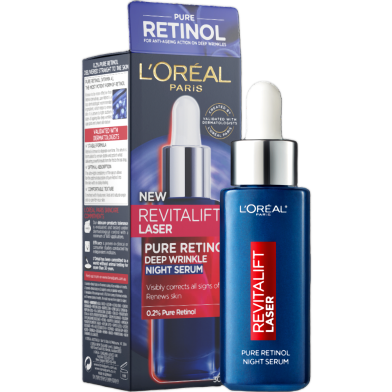 Loreal Revitalift Laser Pure Retinol Deep Wrinkle Night Serum 30 ml image