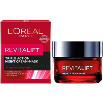 Loreal Revitalift Triple Action Night Cream Mask 50ml image