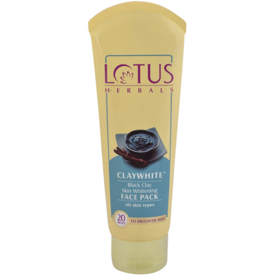 Lotus Herbal ClayWhite Black Clay Skin Whitening Face Pack 120gm image