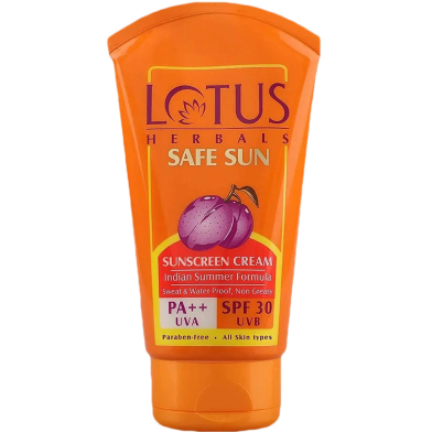 Lotus Herbals Safe Sun Sun Block Cream PA SPF 30 PA UVA 100gm INDIAN image