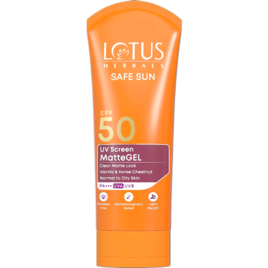 Lotus Herbals Safe Sun Uv Screen Matte Gel Pa Plus Plus Plus Spf 50-50gm image