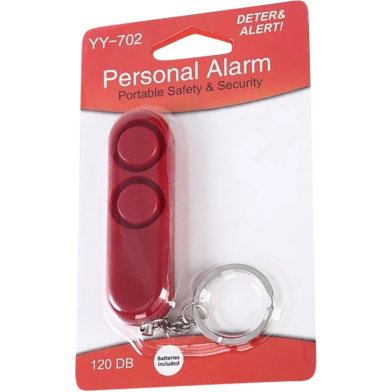 Loud Alarm For Girls (Dual Speakers Loud Alarm Alert Attack Panic Safety Personal Security Keychain Bag Pendant) - Red Color 1 Piece Model - 2023 image