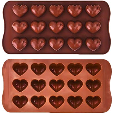Love Shaped Silicone Chocolate Mold – Non-Stick, Reusable and Food Grade Candy Mold image