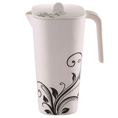 Lovely Square Jug With Melamine Lid Elegant White image