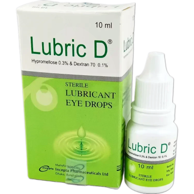 Lubric D 0.1 Percent, 0.3 Percent Ophthalmic Solution 10 ml drop image