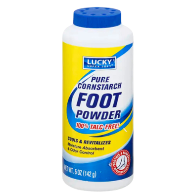Lucky Pure Cornstarch Foot Powder 142 gm image