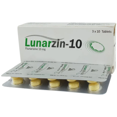 Lunarzin 10 mg Tablet 10'S Strip image