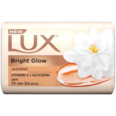 Lux Soap Bar Bright Glow 90gm image