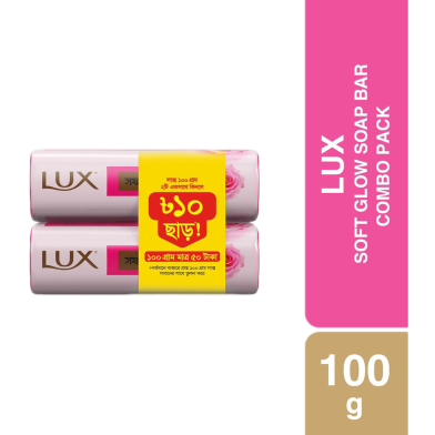 Lux Soap Bar Soft Glow 100g Combo Pack 2pcs image