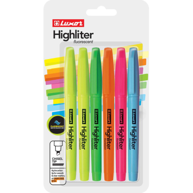 Luxor fluorescent Highliter 6 Colour set image