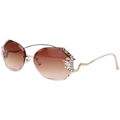 Luxury Brand Designer Sunglasses High Quality Rhinestone Sun Glasses Big Diamond Bling Eyeglasses Fashion Shades for Women image