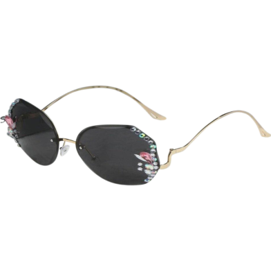 Luxury Brand Designer Sunglasses High Quality Rhinestone Sun Glasses Big Diamond Bling Eyeglasses Fashion Shades For Women Uv400 LS1 image