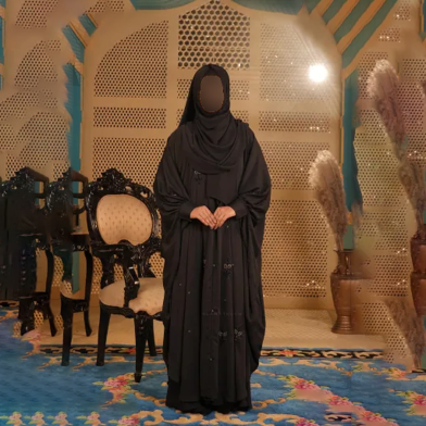 Glam Touch Luxury Designer Karchupi Kaftan Abaya image