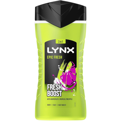 Lynx Epic Fresh Boost With Grapefruit Tropical Pineapple 3in1 Shower Gel image