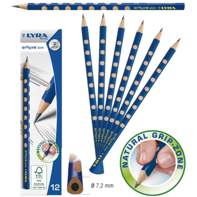 Lyra Groove Slim Pencil HB Children Holding Pen Gesture Learning Kawaii Pencils School Set Potloden image