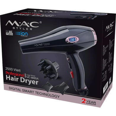 MAC Styler Professional Hair Dryer with Digital Display and Ionic Technology 2500W image