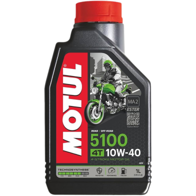 MOTUL 5100 4T Technosynthes 10W40 Motor-Cycle Engine Oil 1 Liter image