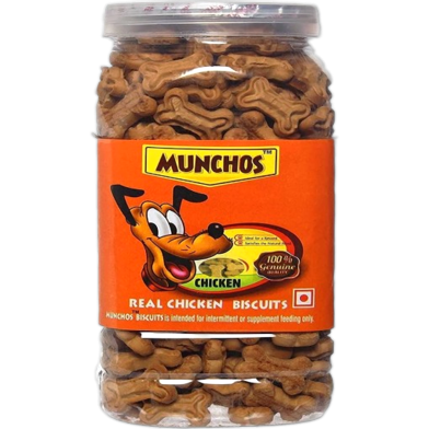 MUNCHOS Puppy Dog Treats for All Breeds Dog 500gm (Chicken Flavor Biscuit) image