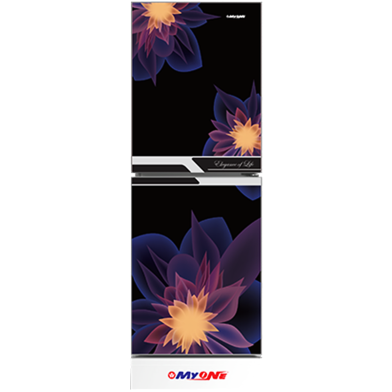 MYONE MY-3X2G Refrigerator - 302 Liter - ELEGANT MAGNOLIA BLACK MATCH image