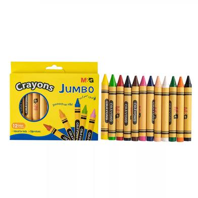 M AND G JUMBO ROUND CRAYON 1 Set Of 12 Colors image