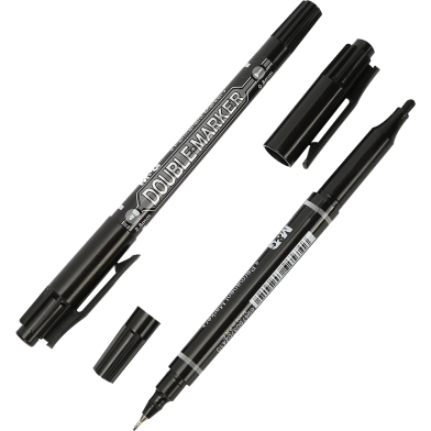 M AND G TWIN PERMANENT MARKER BLACK- 2Pc - APMV7471 image