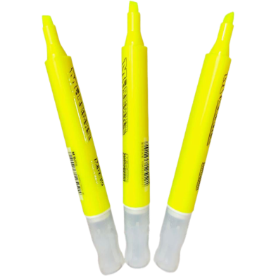 M And G Marker Texture Highlighter Pen Yellow 3 Pcs image