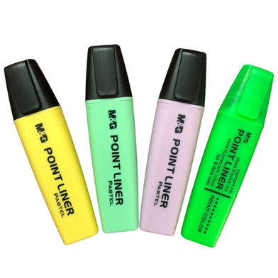 M and G PASTEL HIGHLIGHTER/POINT LINER 4 COLOR SET image