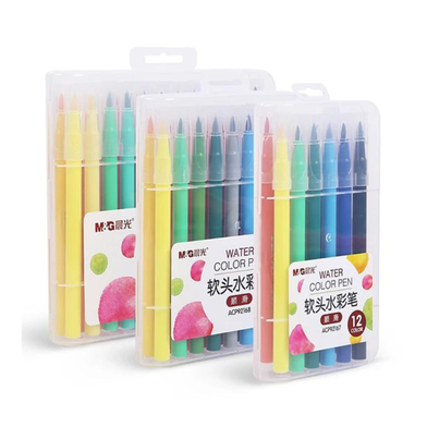 M and G Watercolor Brush Pen 12Pc Set. image