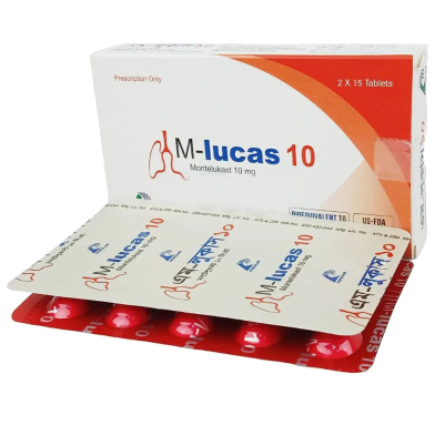 M-lucas 10 mg Tablet 15's Strip image