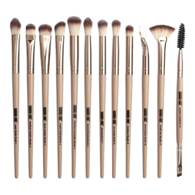 Maange 12 pcs Eye Brush Sets - Gray Color image